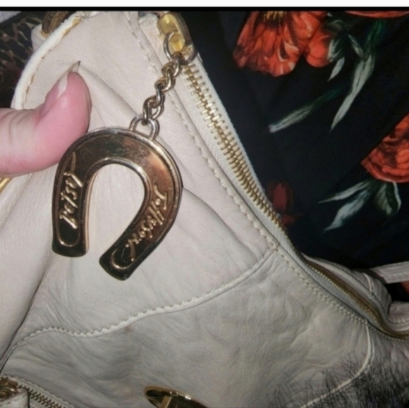 🍁🍂Vintage Betsey johnson cream leather bag - Picture 6 of 8